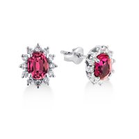 Ohrringe Lux Gioielli Dame in Weißgold Rubino ORLK03030RU;090;BI - ORLK03030RU;090;BI